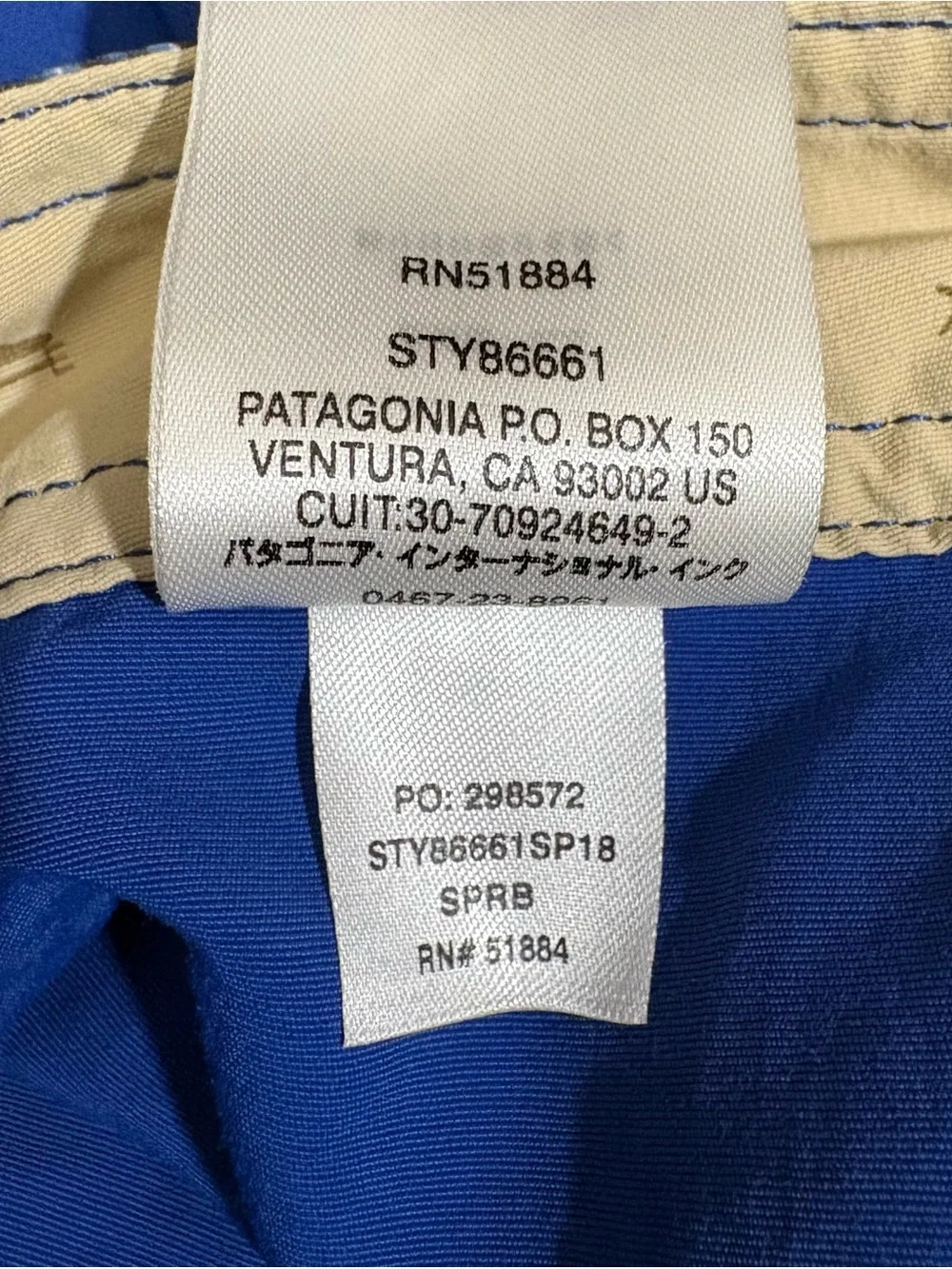 Patagonia Men’s Size 34 Wavefarer Boardshorts Blue Patch Pocket Swim Beach Pool